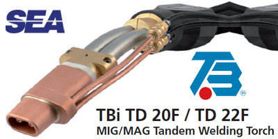 Antorcha para Soldar MIG/MAG Tandem welding torch TBi TD 20F / TD 22F Antorcha para Soldar MIG/MAG Tandem welding torch TBi TD 20F / TD 22F