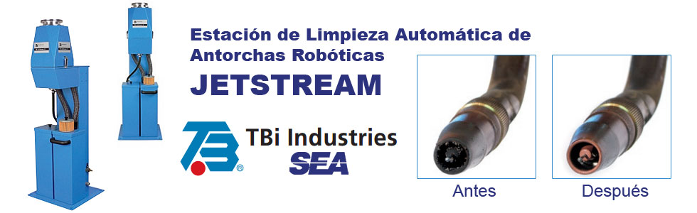 Estación de limpieza automática de boquillas de antorchas robóticas de Tbi Industries en Mexico